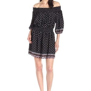 Off the Shoulder Printed Dress